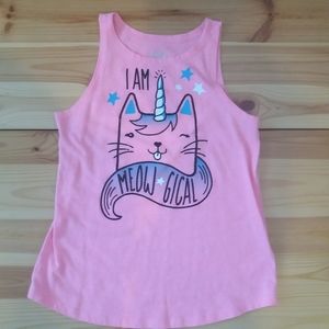 Justice "I am meow-gical" pink tank. Sz 6/7